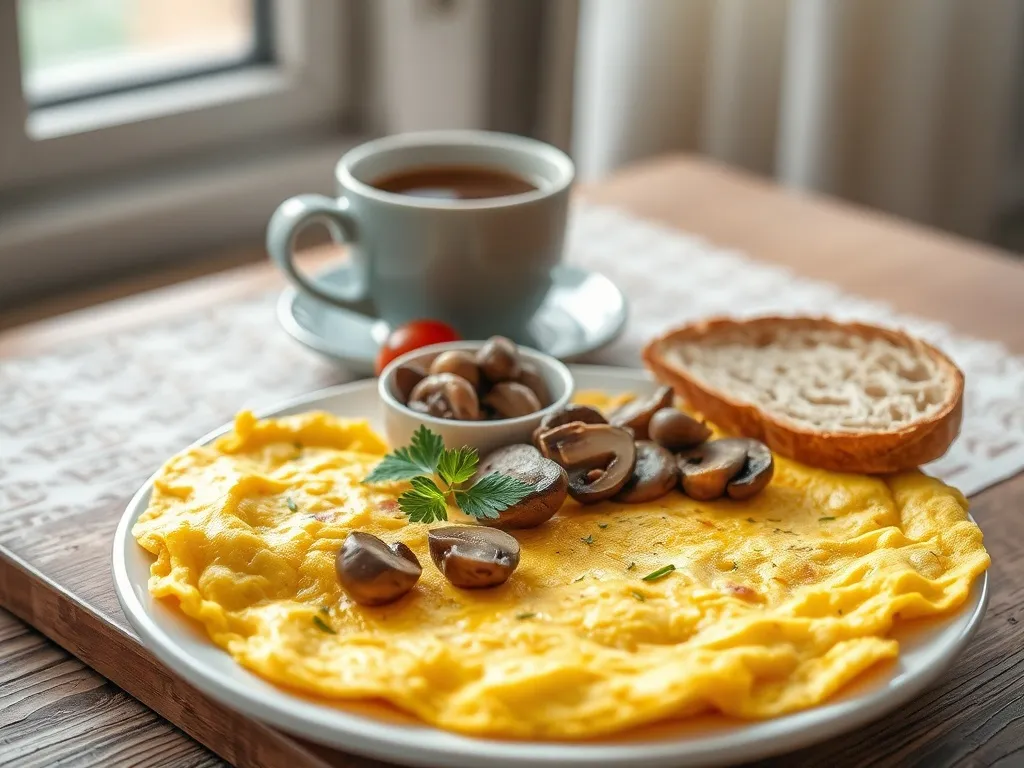 Omlet z pieczarkami: prosty przepis na pyszne śniadanie