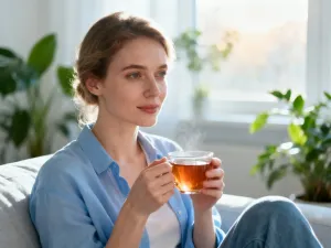 Model stawu kolanowego na biurku lekarskim, wyraźnie pokazujący kości, więzadła i chrząstkę w jasnym gabinecie